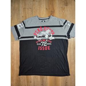 Ecko Unltd T Shirt Mens 3XL Y2K Baggy Black Gray Hip Hop Streetwear Graphic